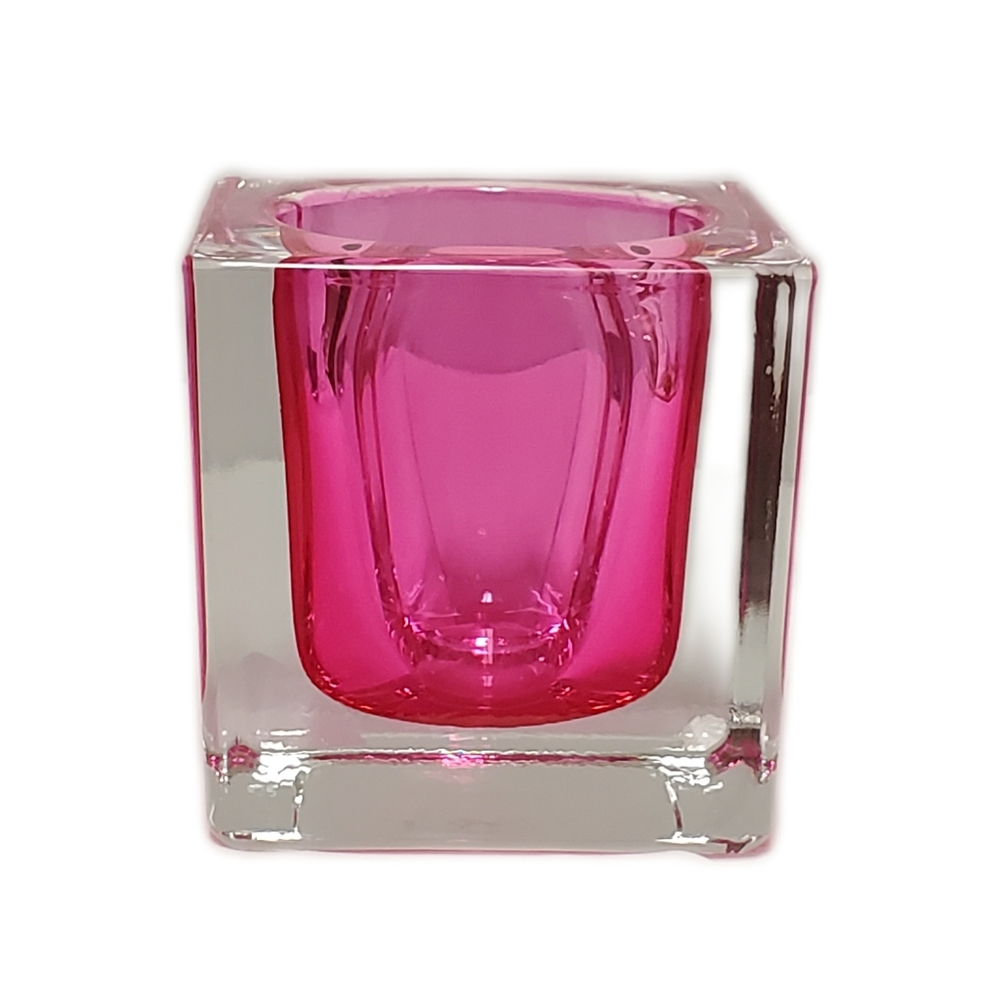 Cubed Submerged Pink Candle Holder